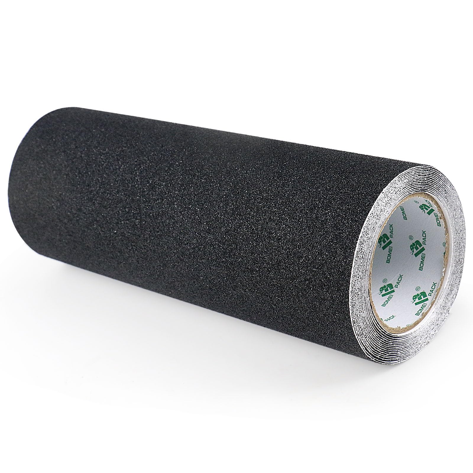 BOMEI PACK 300 mm x 5 m - Noir - Antidérapant - Pour escaliers et skateboard - Bande de traction solide - Niveau de sécurité antidérapant - Marches de sécurité pour l'intérieur et l'extérieur