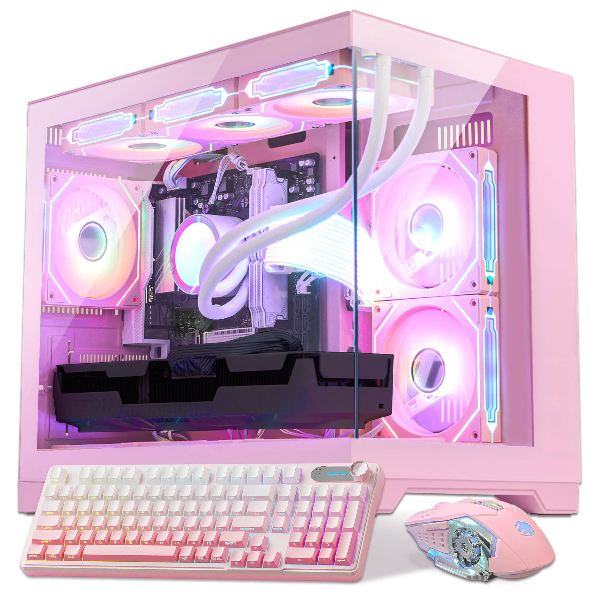 Amazon.com: Ocean Park Pink Gaming PC Gamer Desktop W/ KB & Mouse