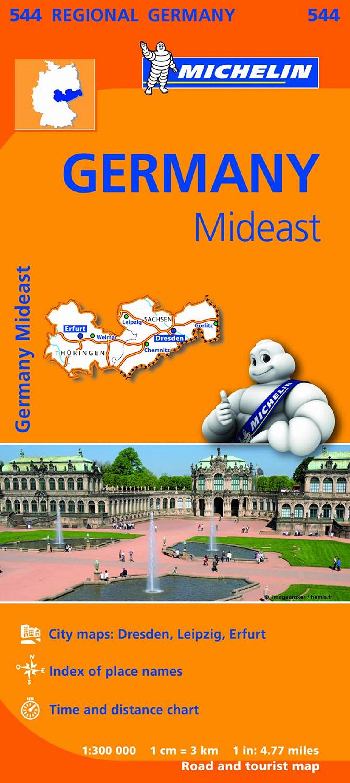 Germany Mideast Regional Map 544 (Michelin Regional Maps)