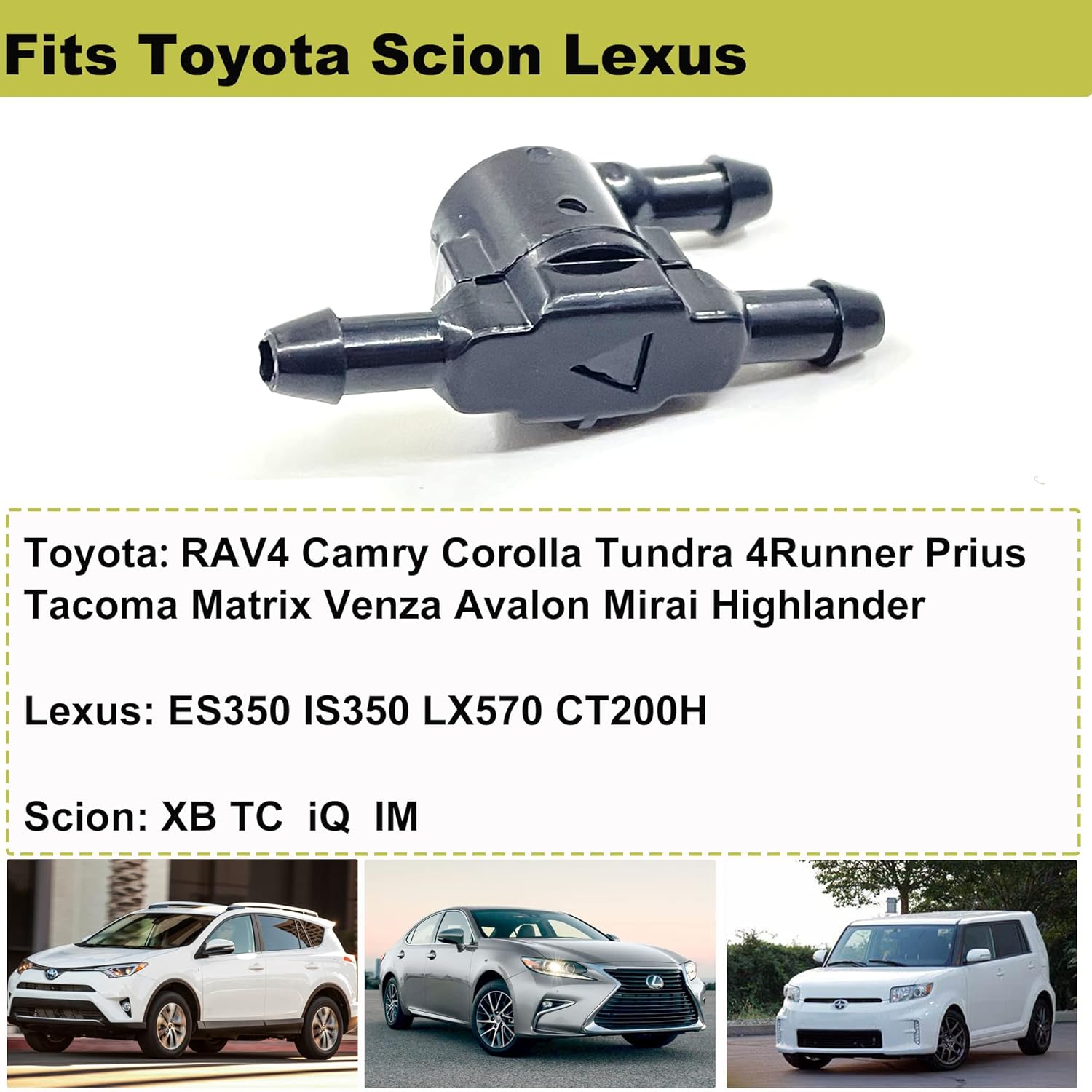 Xukey® Wiper Washer Windshield Check Valve Non Return Hose For Toyota - Foto 9