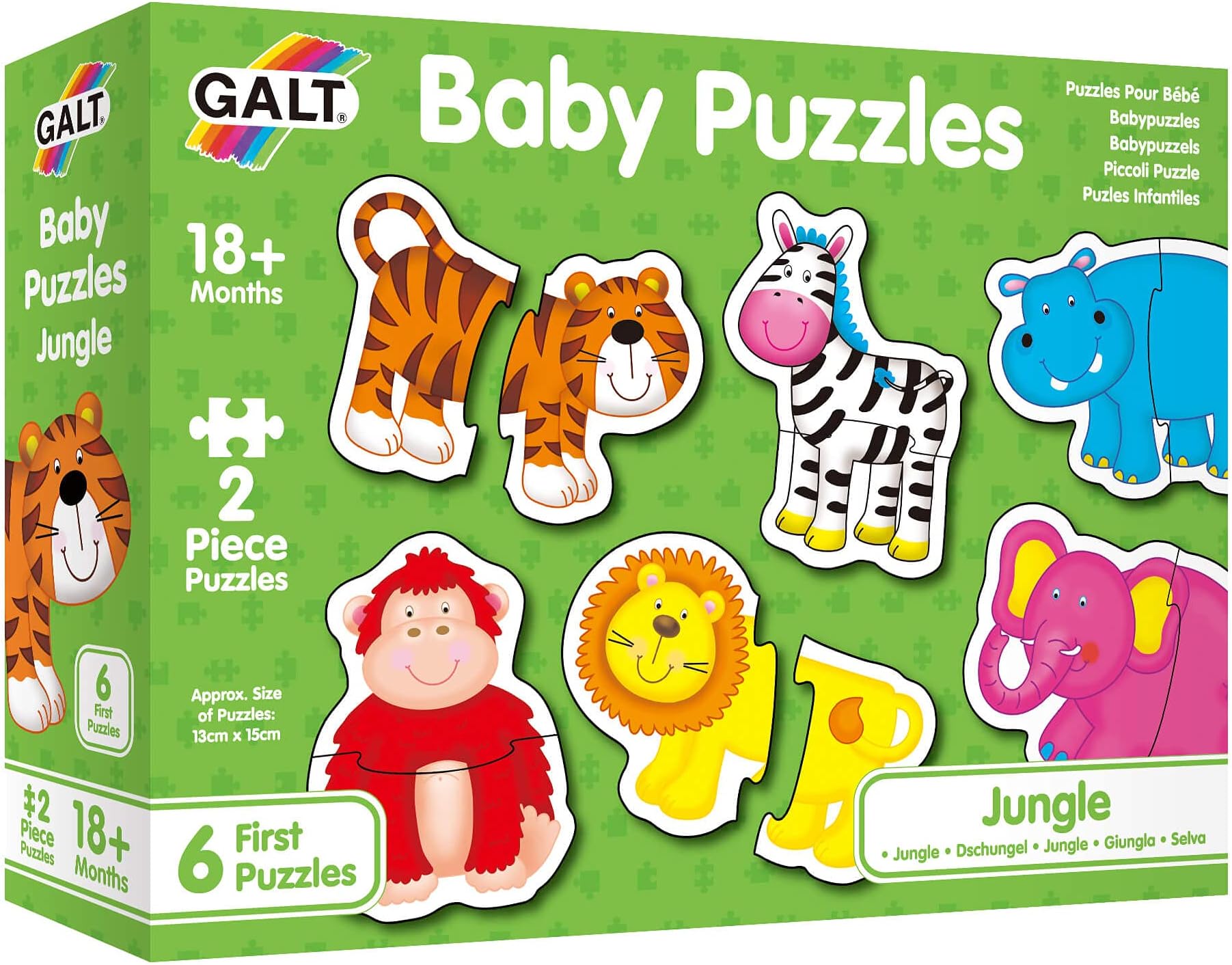 Galt Toys, Baby Puzzles - Jungle, Jigsaw Puzzles for Kids, Ages 18 Months Plus