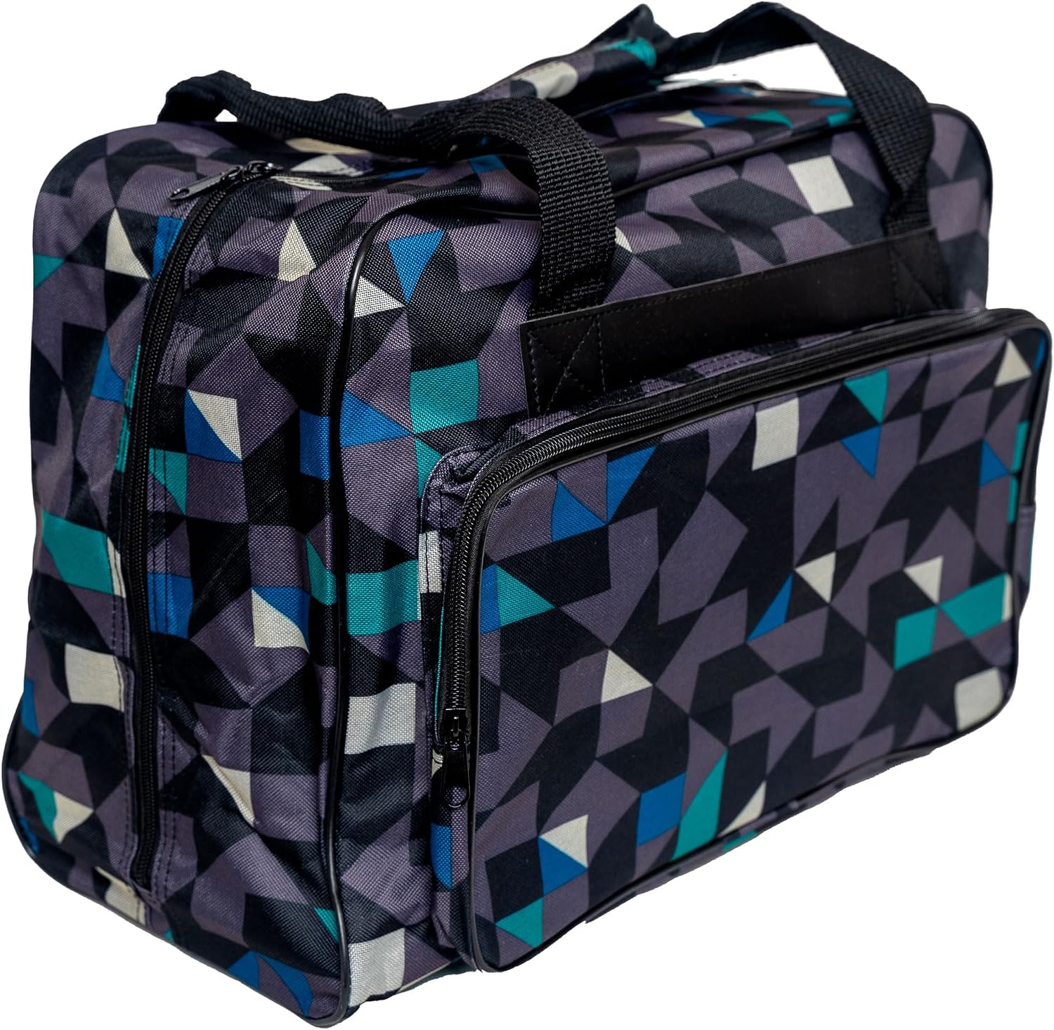 Janome Geometric Gray Universal Sewing Machine Tote Bag, Canvas