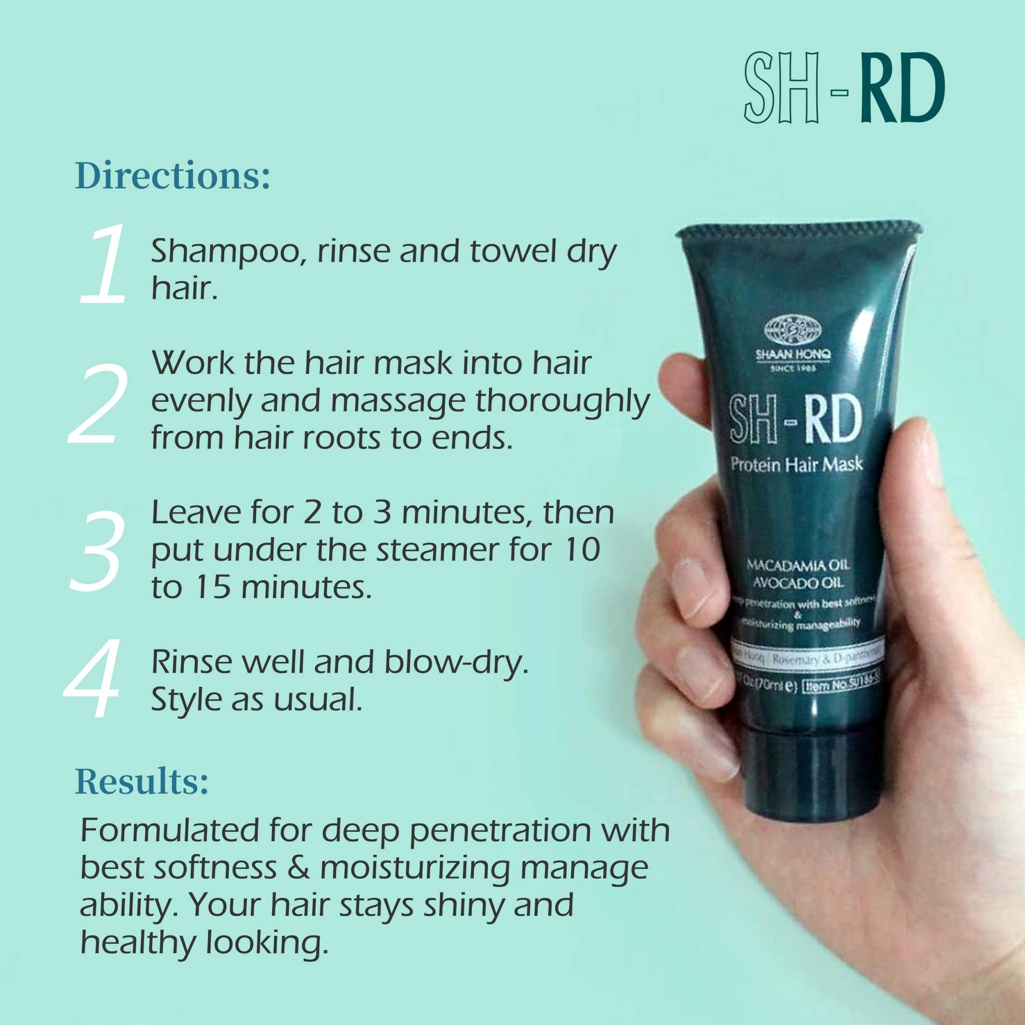 Amazon.com: SH-RD Protein Hair Mask (2.37oz/70ml) Macadamia Oil/Avocado  Oil/Shea Butter/Argan Oil. Deep Penetration with the best softness and  moisturizing manageability. : Beauty & Personal Care