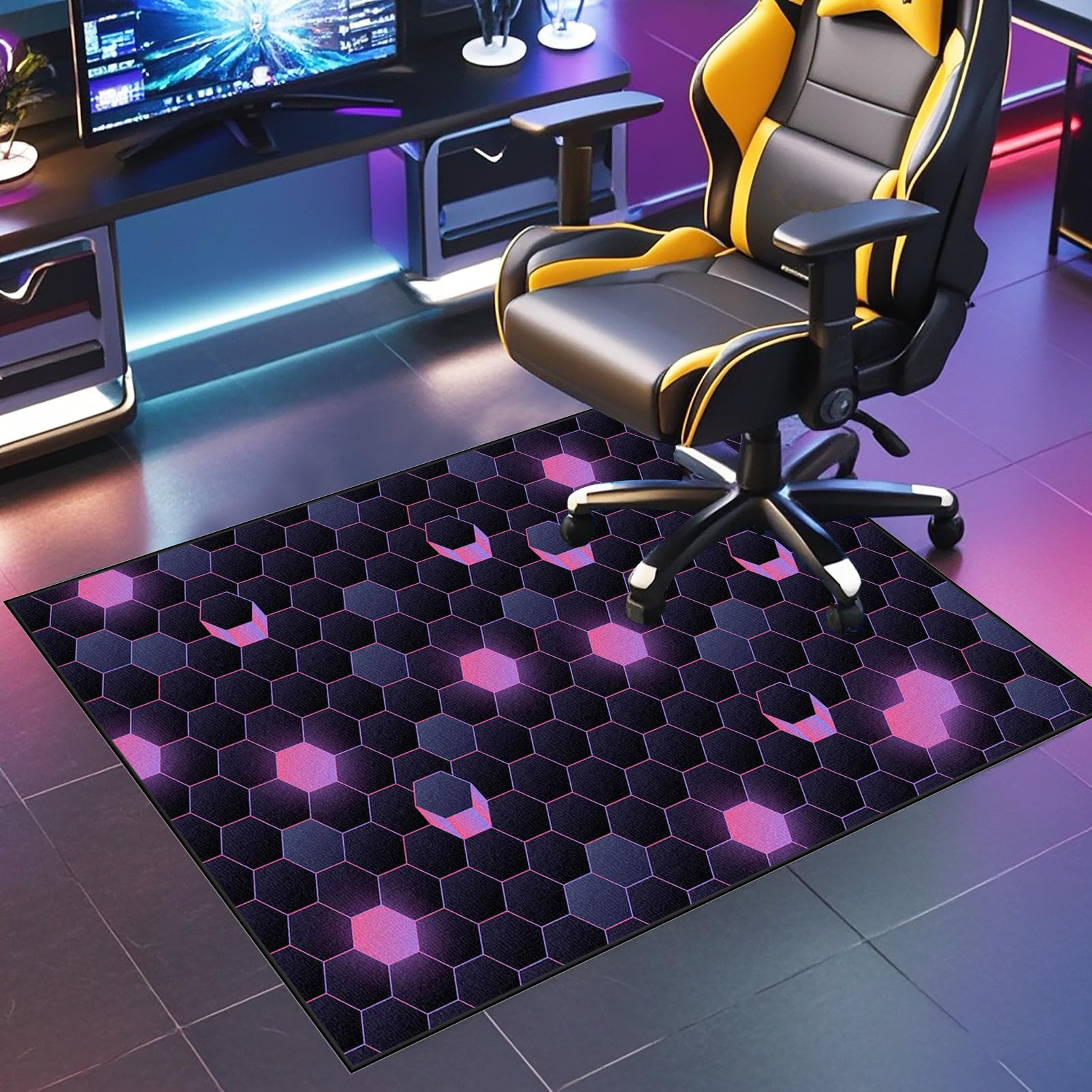 Office Chair Mat for Hardwood Floor | Heavy Duty Desk Chair Mat for Carpeted Floors | Non-slip Carpet Protector Chair Mat 70 x 100 cm | Floor Protectors for Chairs Gaming Chair Mat Floor Protectors