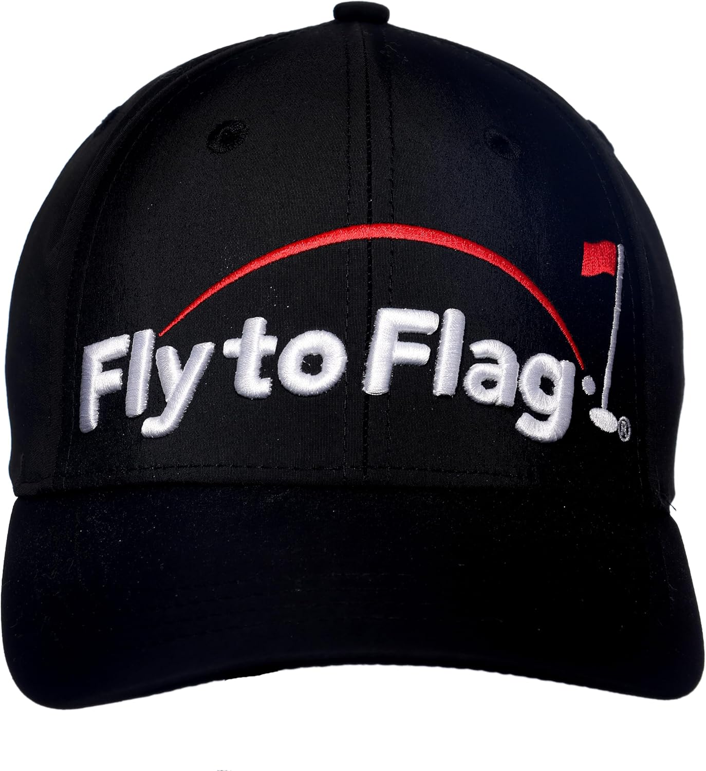 ¡That´s What Golf it´s All About! Premium Black Golf Cap, 3D Embroidered Logo, one Size fits All, Absorbent Band.