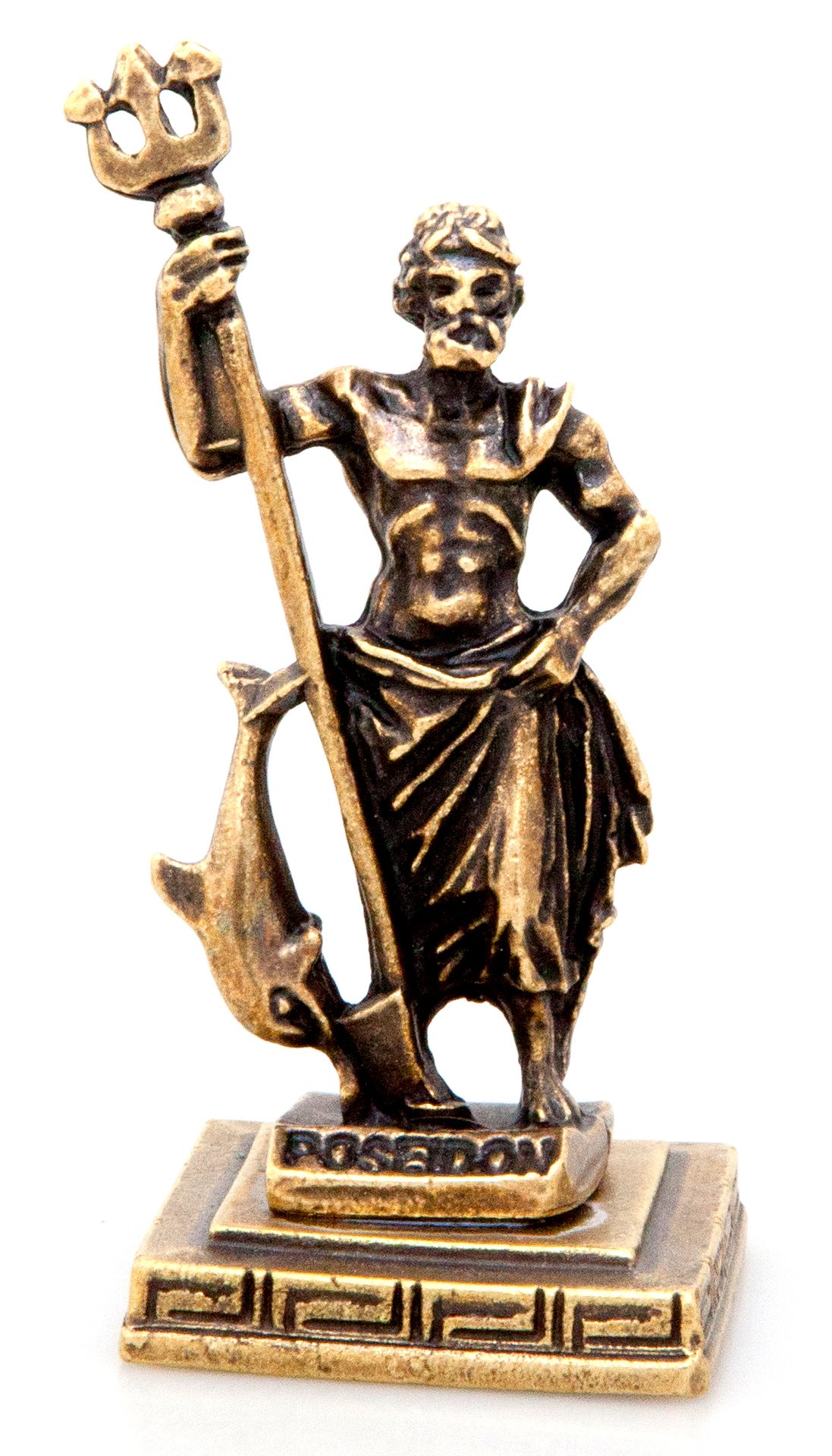 IconsGr Ancient Greek Zamac Miniature Statue of Poseidon (Gold)