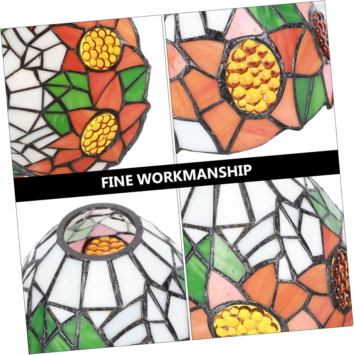 1pc European Style Glass Lampshade Vintage Stained Lamp Cover for Home Decor for Ceiling Wall Floor Lamps Housewarming Chic Design