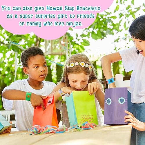 Miniatura 7 de 30 pulseras de flamenco con temática hawaiana, recuerdos de fiesta de flamencos, patrones coloridos, decoraciones de fiesta de Luau tropicales para