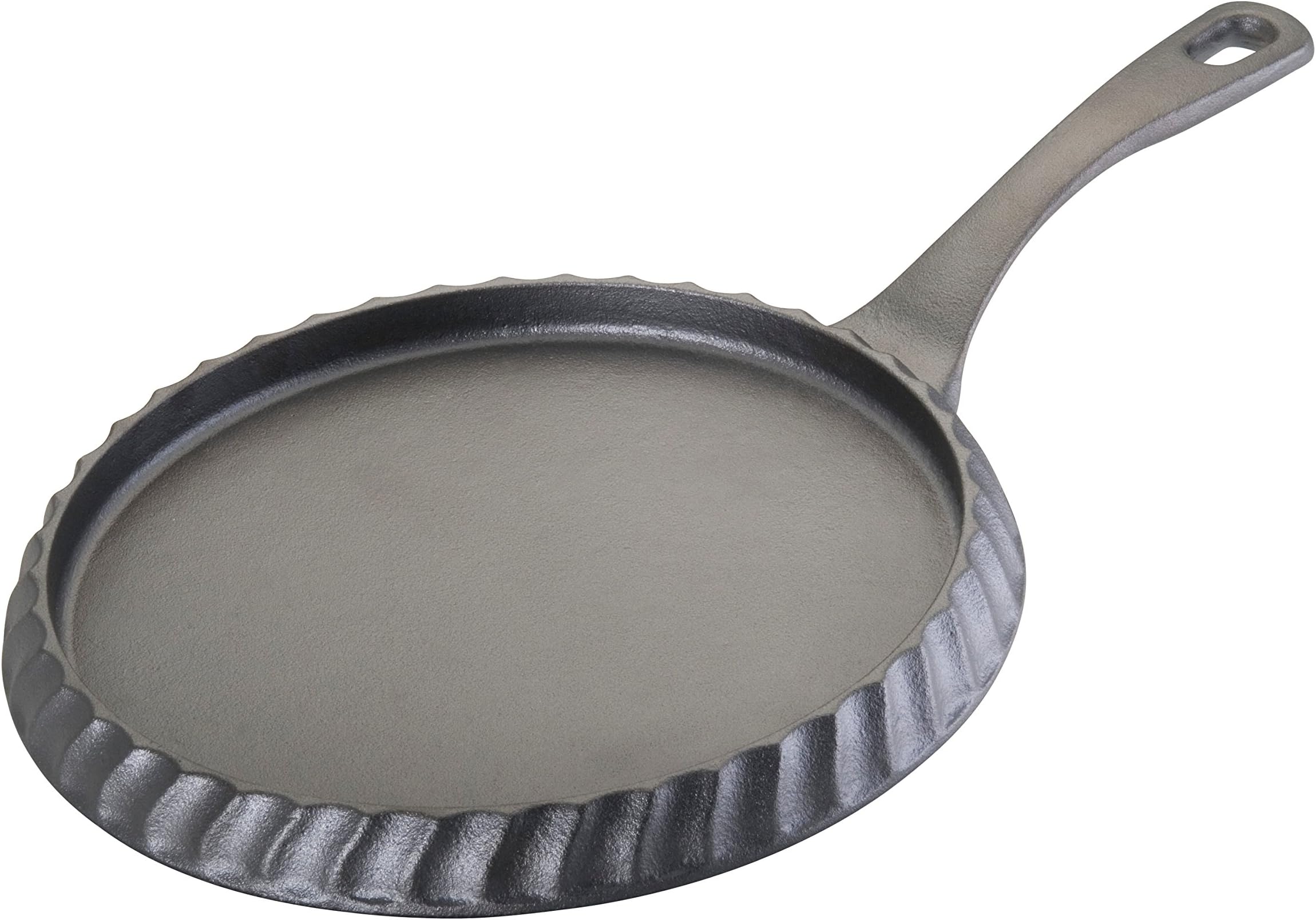 Paula Deen Signature Cast Iron Hoe Cake Pan / Grill Pan - 11 Inch, Gray
