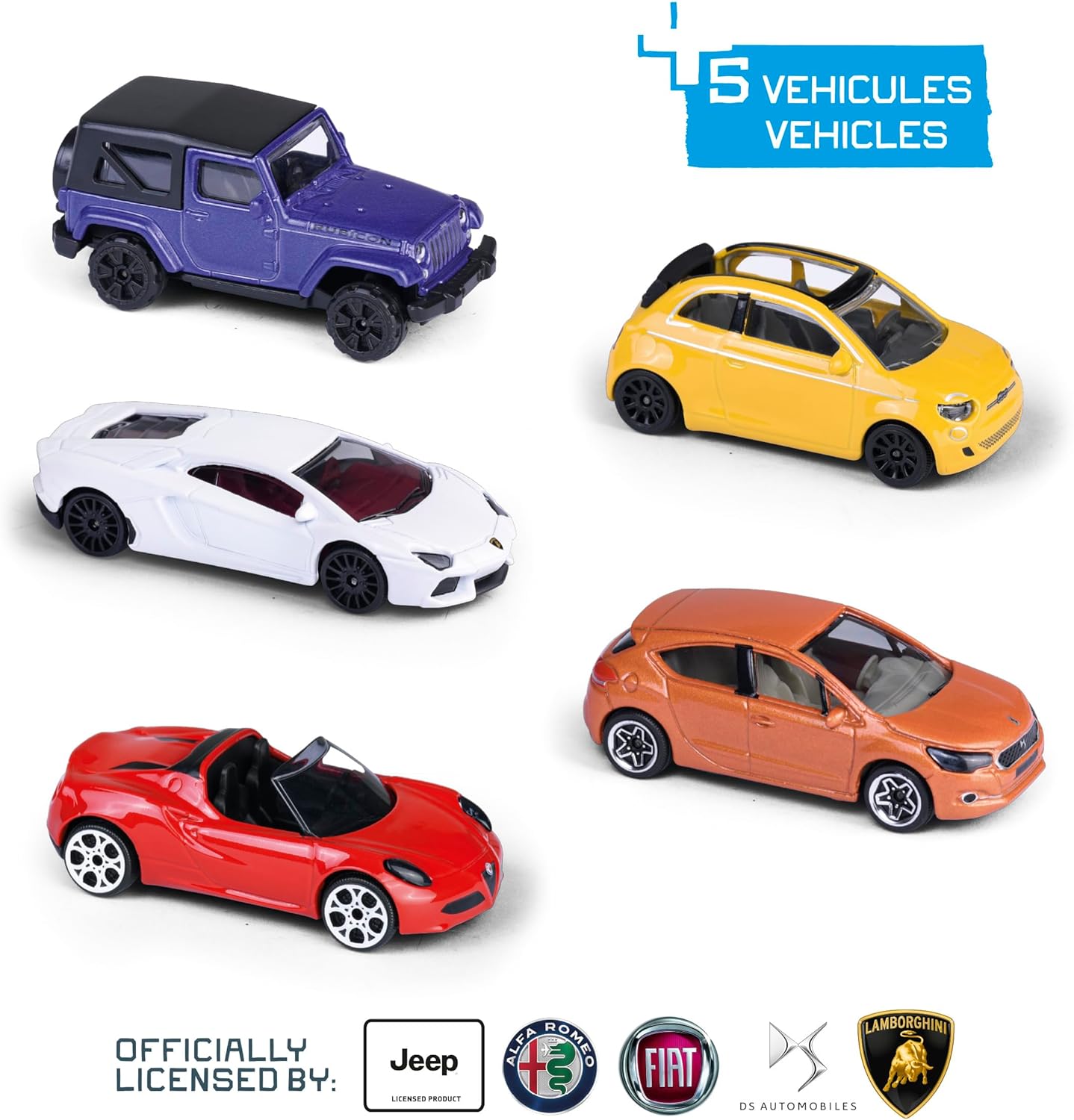 Majorette - City Flex Garage + 5 Vehicles - 3 Levels - Petrol Pump, Mechanical Workshop, Lift, Car Garage, Heliport - For Ages 3+ - Made in France