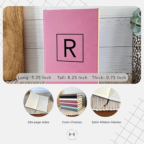 Vista 60 de Personalized Leather Journal for Her With Name Engraved Premium Quality Custom Journals & Leather Notebooks, Diary, Work Notebook Perfect Gift