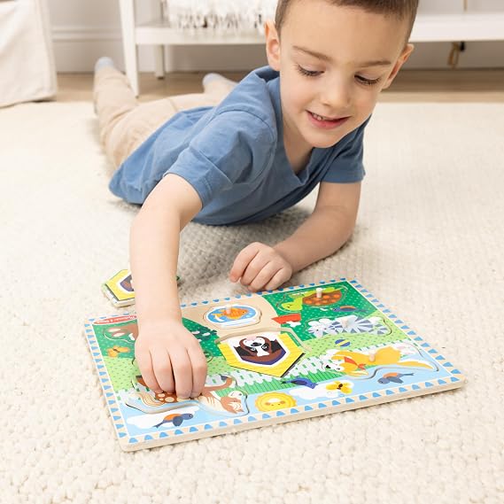 Melissa & Doug Pets Wooden Peg Puzzle (8 pcs)