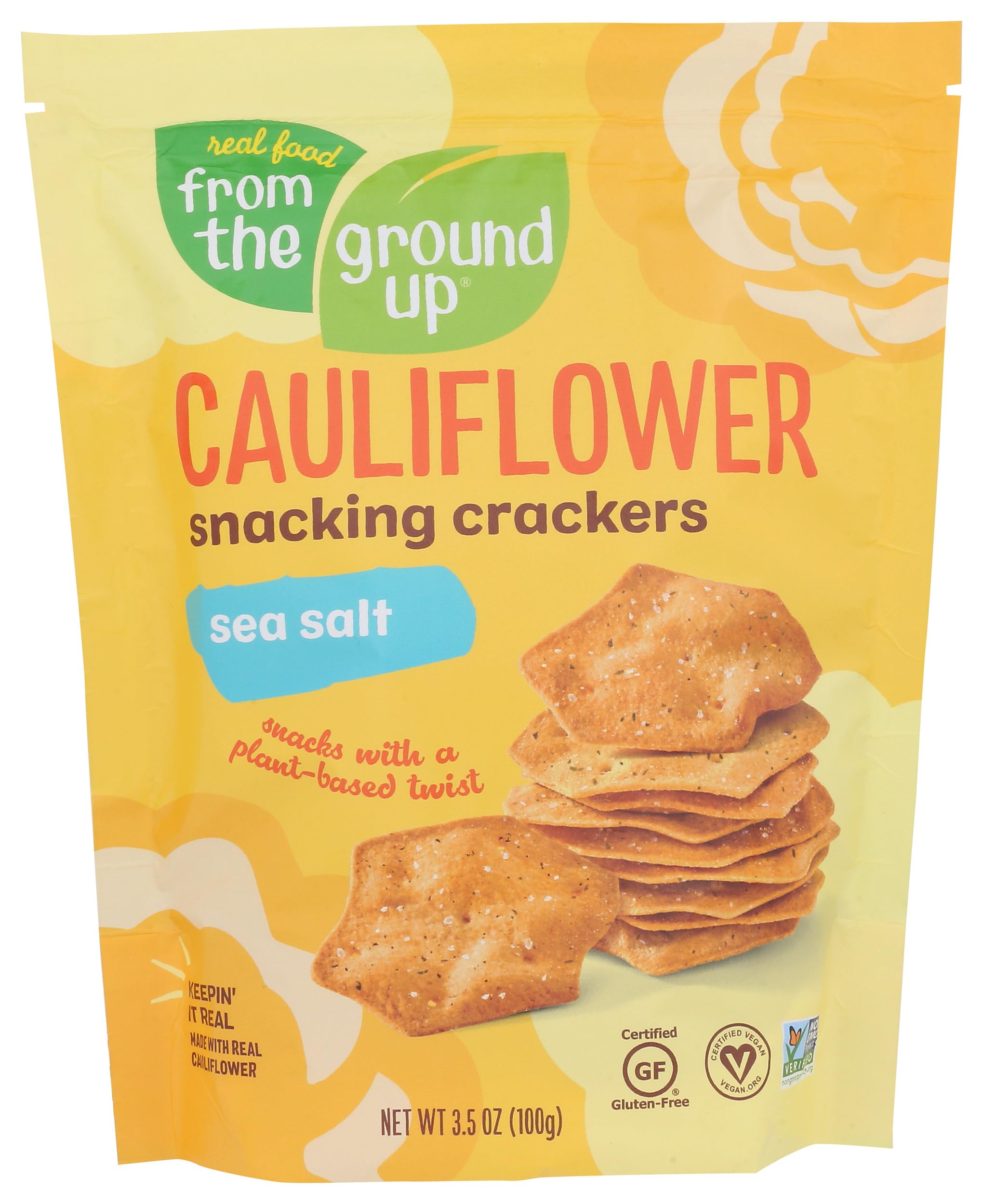 FROM THE GROUND UP Sea Salt Cauliflower Snacking Crackers, 3.5 OZ