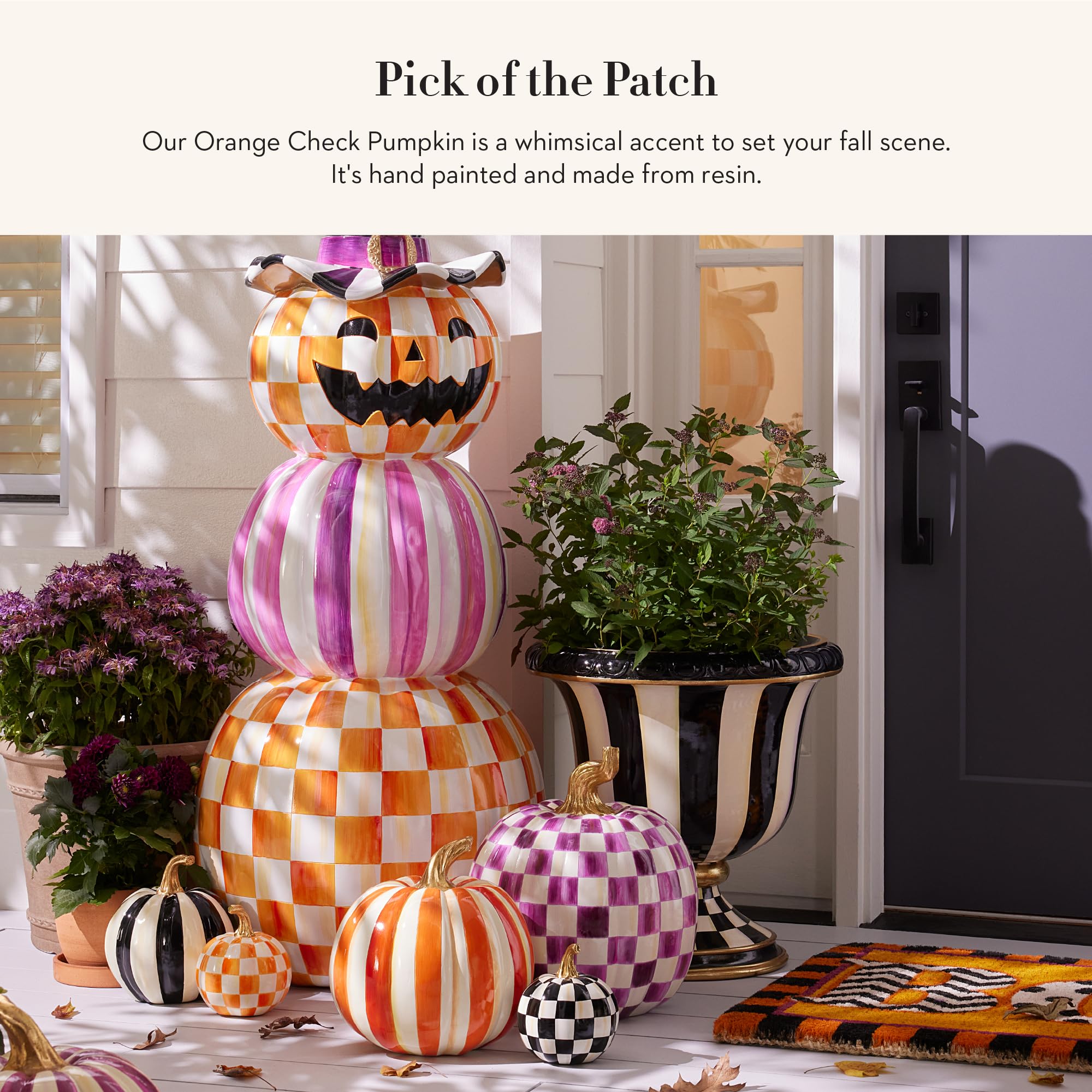 Amazon.com: MACKENZIE-CHILDS Mini Pumpkin, Resin Halloween Home