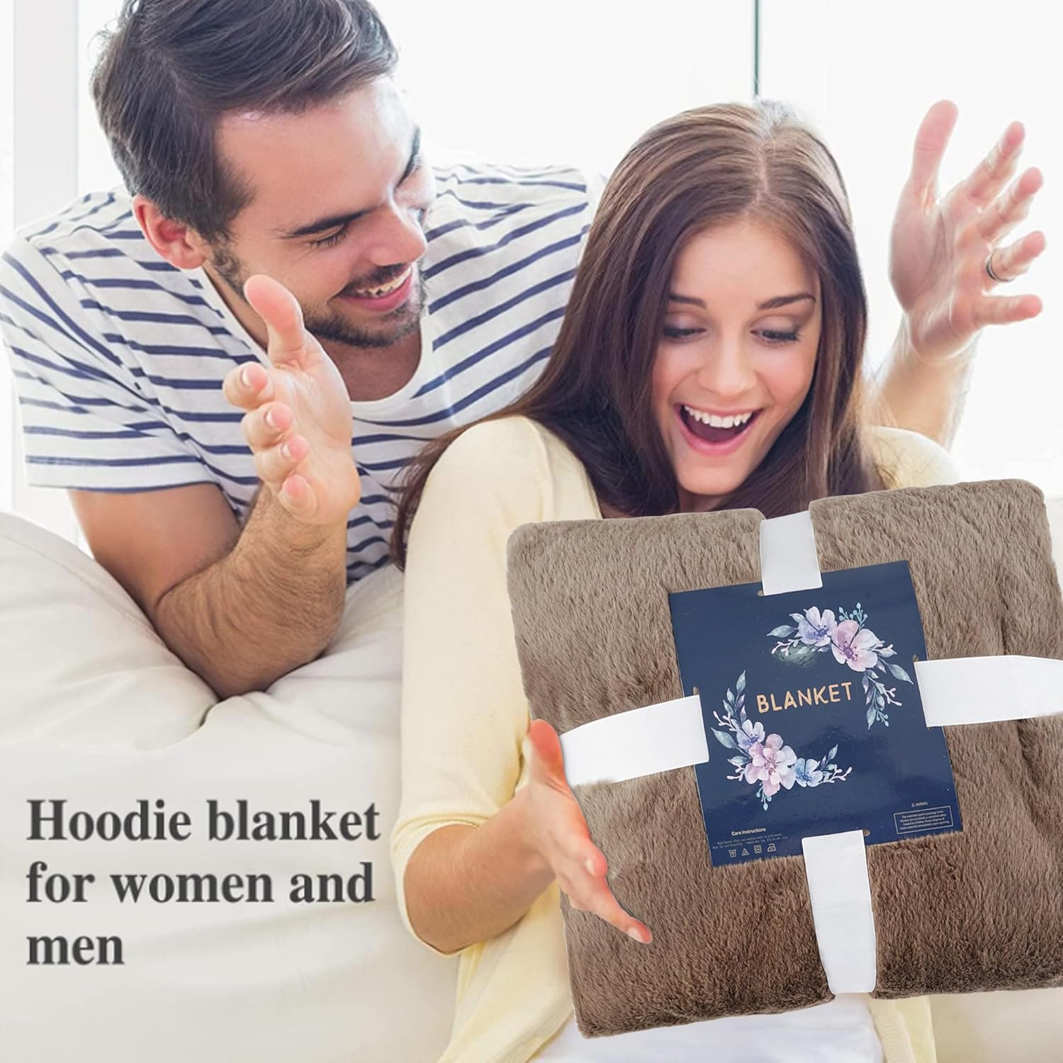 Viviland Blanket Hoodie Oversized Sweatshirt Super Soft Warm Comfortable Giant Pullover with Large Front Pocket,Gifts for Women Men Teenagers,Sloth - Image 3