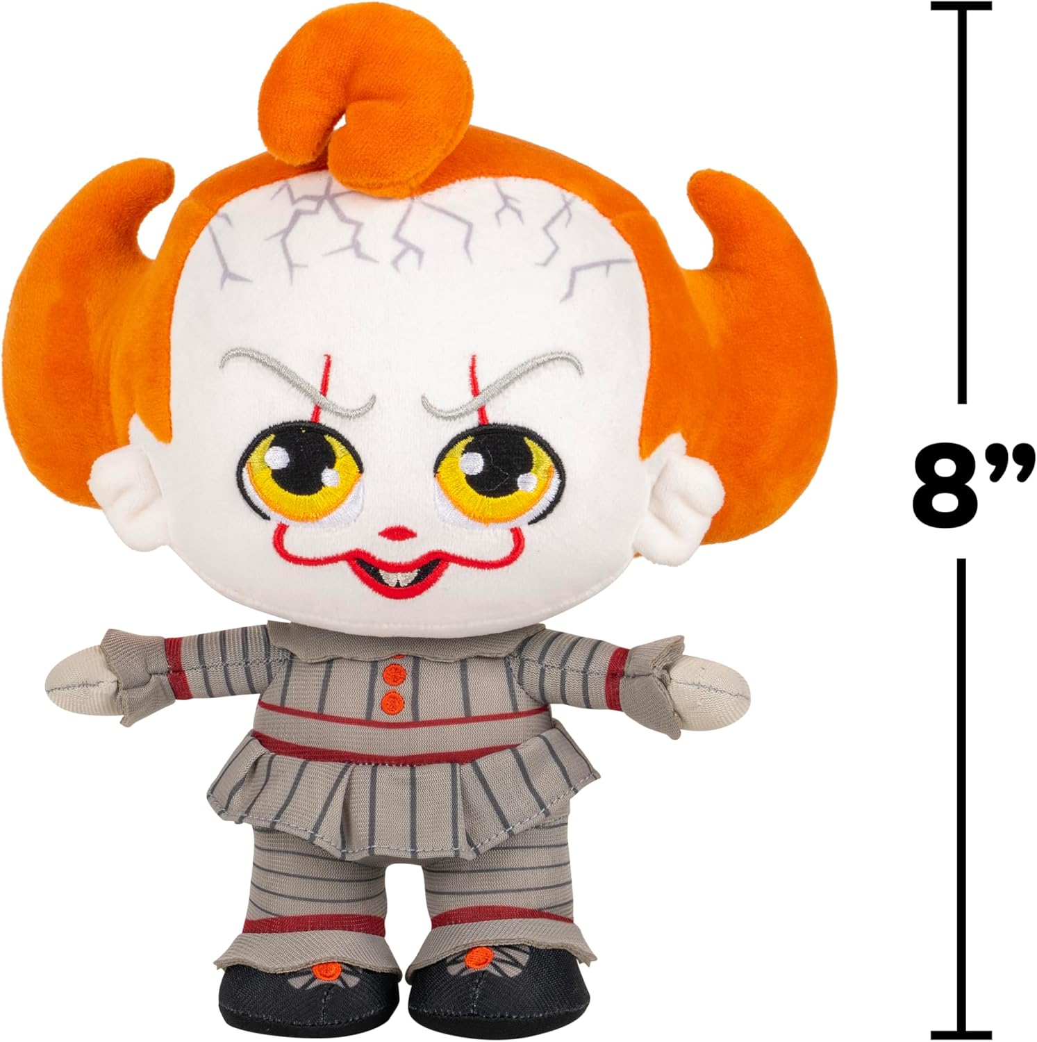 Jazwares Warner Bros. IT 8-Inch Pennywise Plush - Super-Soft, Eerie, and Huggable Plush Toy - Official Licensed Plush - for All Ages - Image 4
