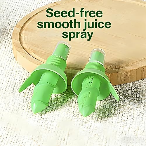 Miniatura 5 de Paquete de 2 pulverizadores de jugo de limón, jugo de naranja manual en aerosol cítrico para sabor fresco, exprimidor de limón para ensalada,