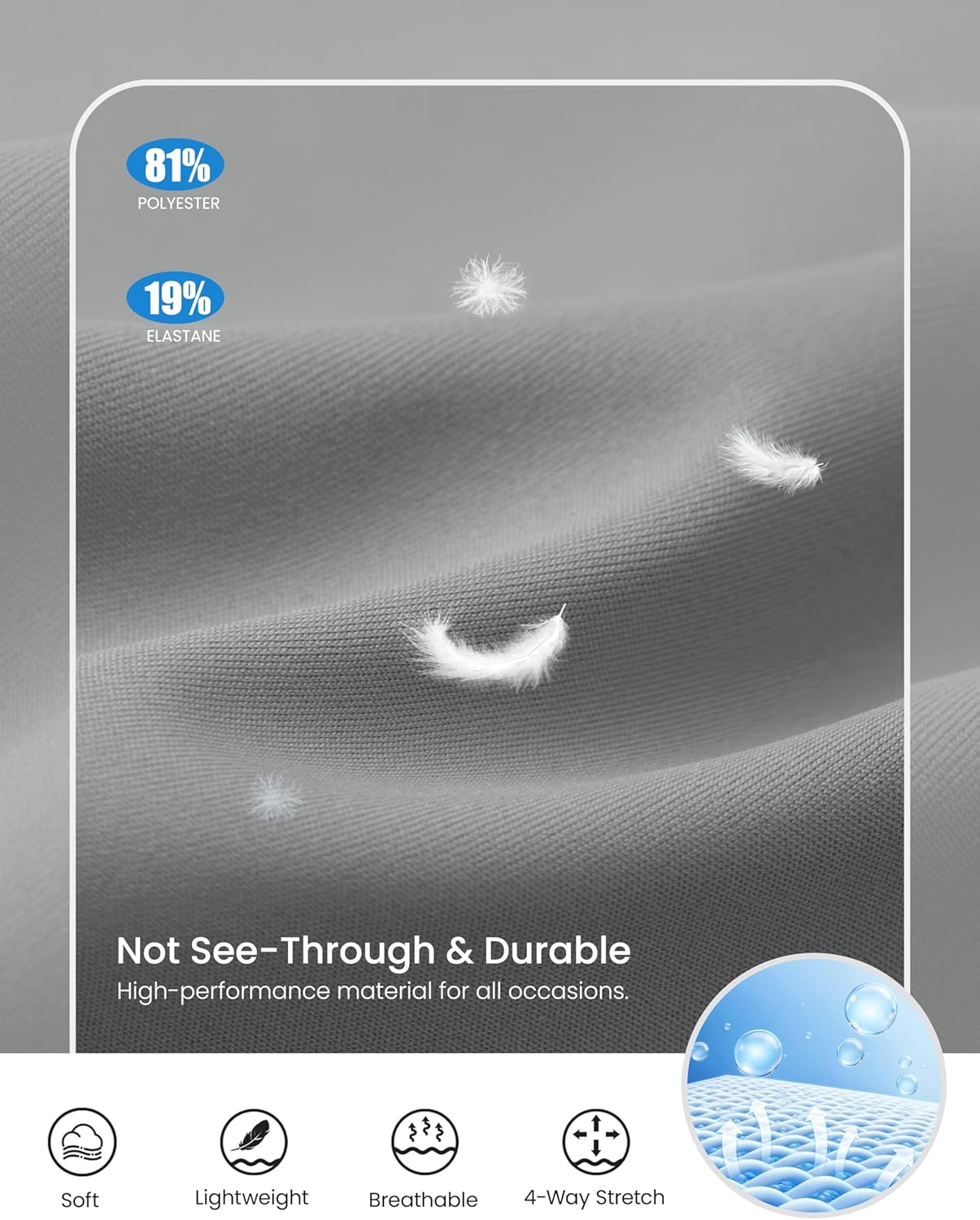 SANTINY 14" Shorts for Women Knee Length with Pockets High Waisted Stretch Long Bermuda Shorts for Summer Dressy Casual - Image 5