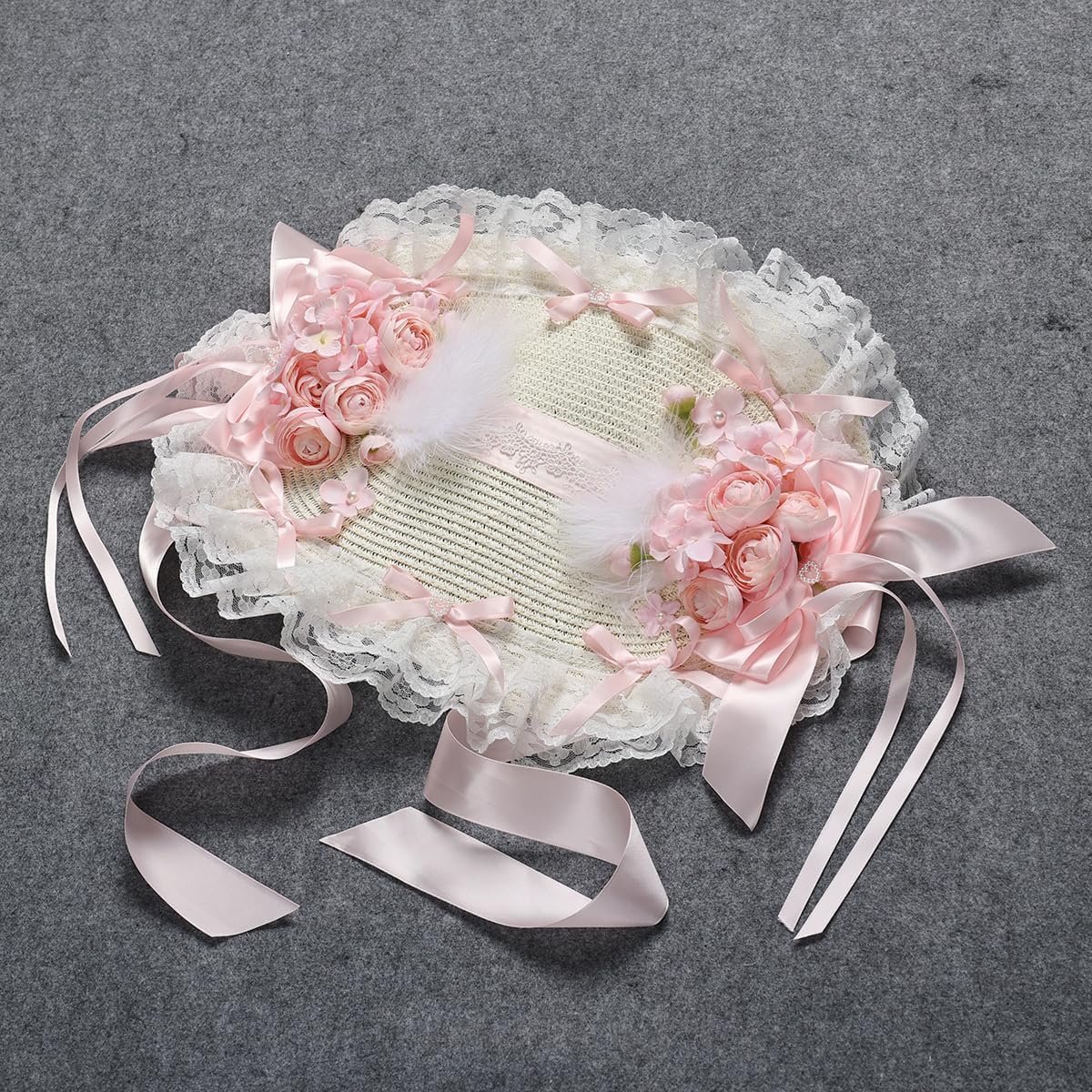COSDREAMER Womens Victorian Hat Vintage Tea Party Sun Hat Flat