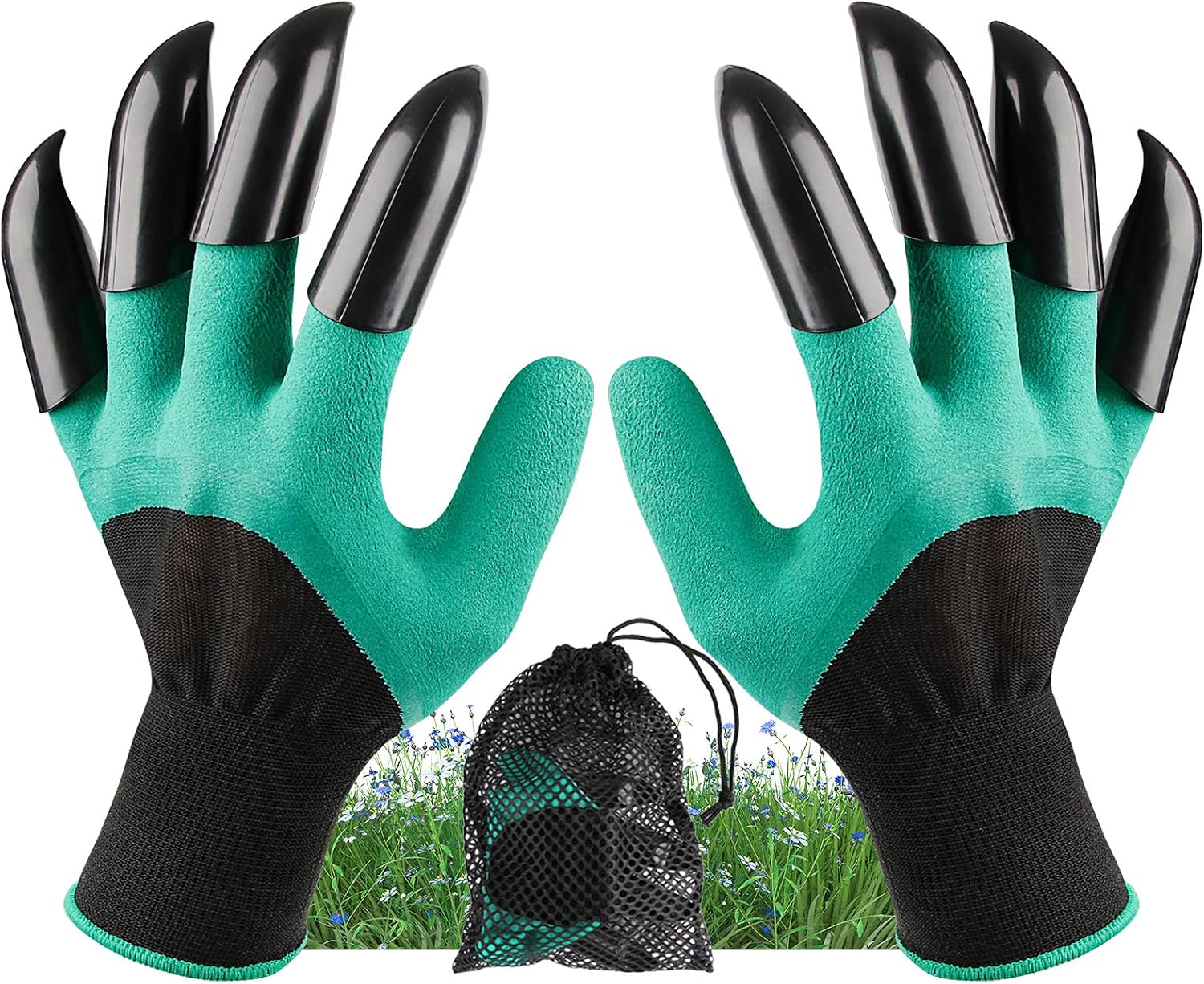i COVER Garden Gloves with Claws Waterproof Garden Gloves for Digging Planting Breathable Gardening Gloves for Yard Work