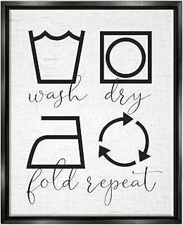 Stupell Industries Helpful Laundry Symbol Calligraphy Guide Chart, Design by Lettered and Lined