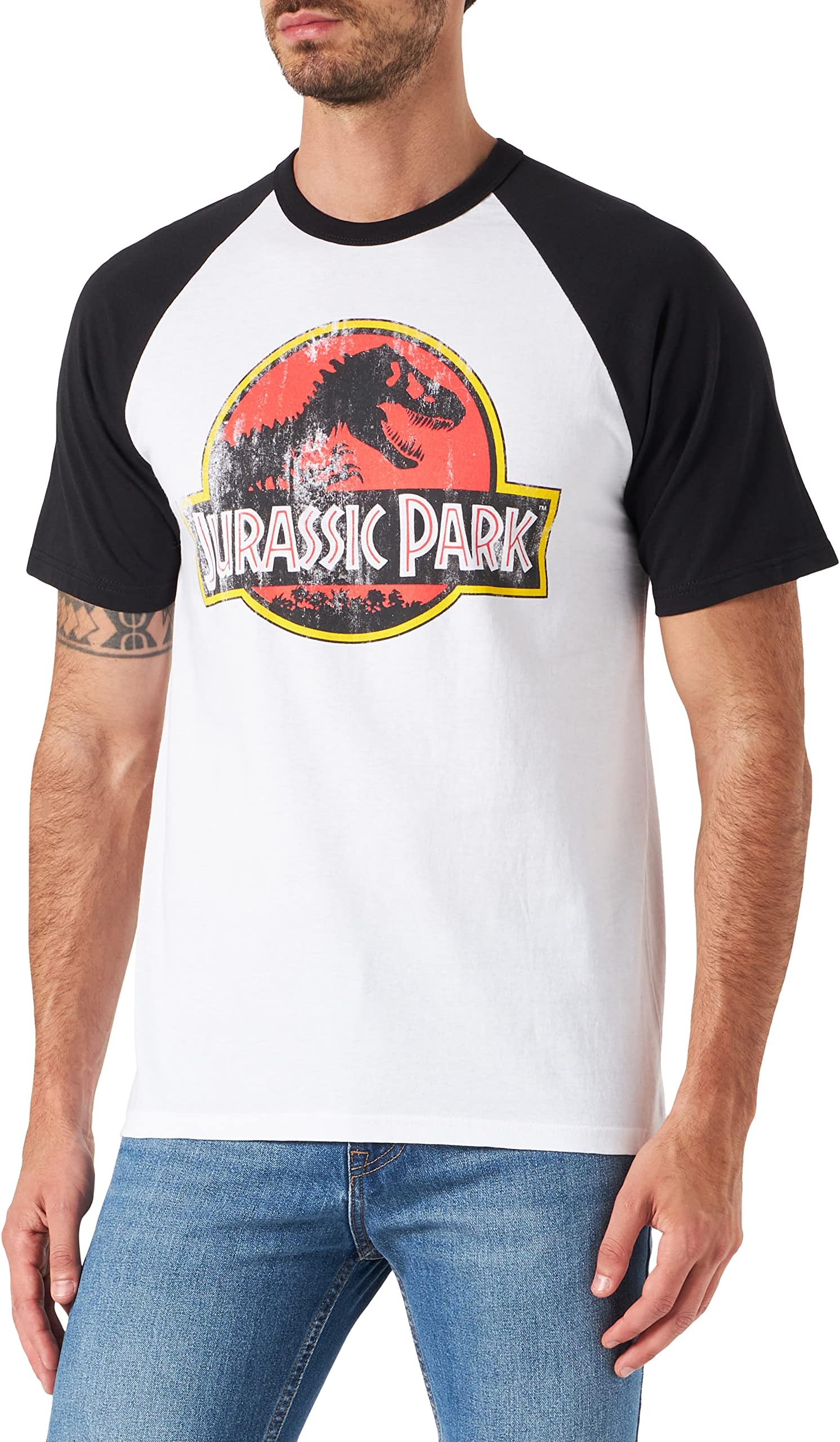 Jurassic ParkMen's Distressed Logo T-Shirt