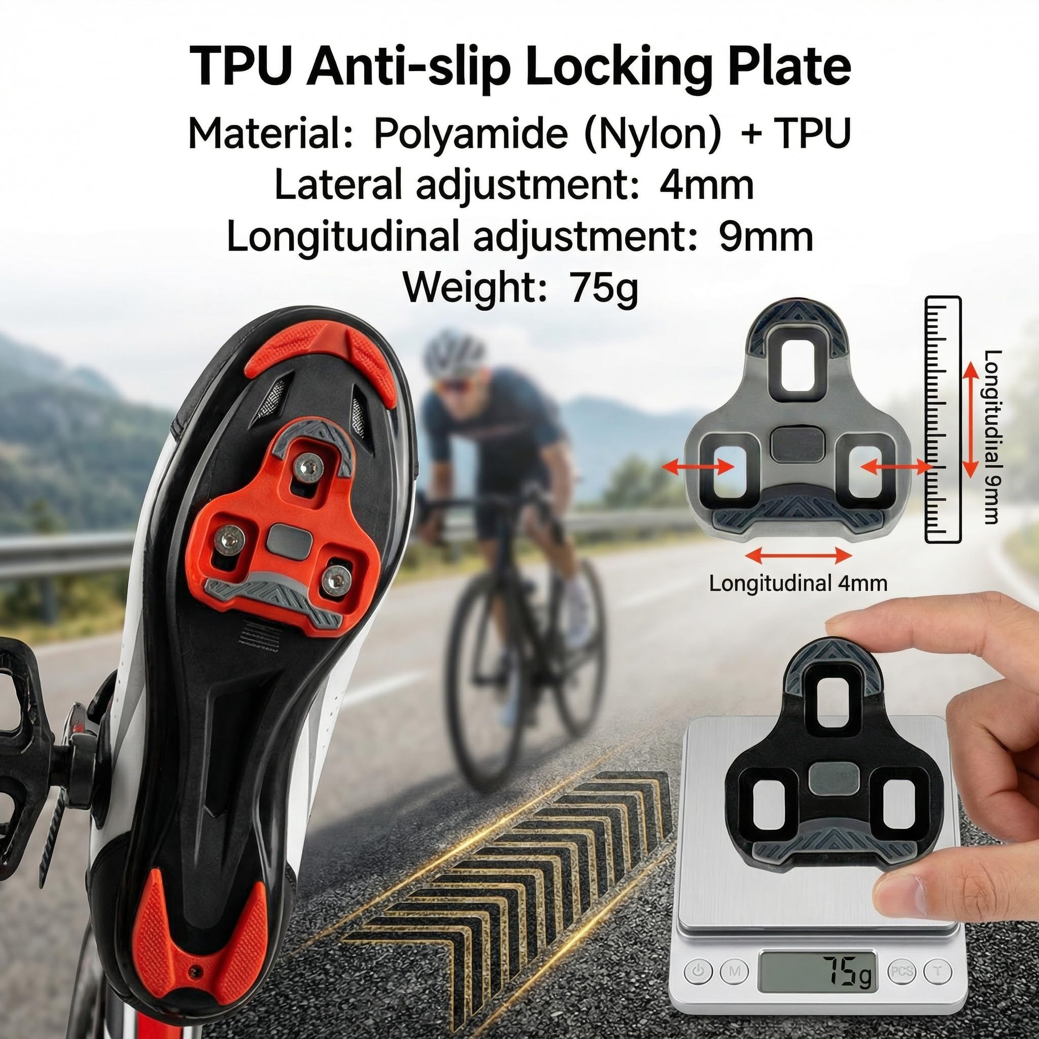 Knagi rowerowe kompatybilne z Look KEO Cleats do spiningu Peloton, klipsy do jazdy na rowerze halowym i górskim, MTB, zestaw klipsów rowerowych