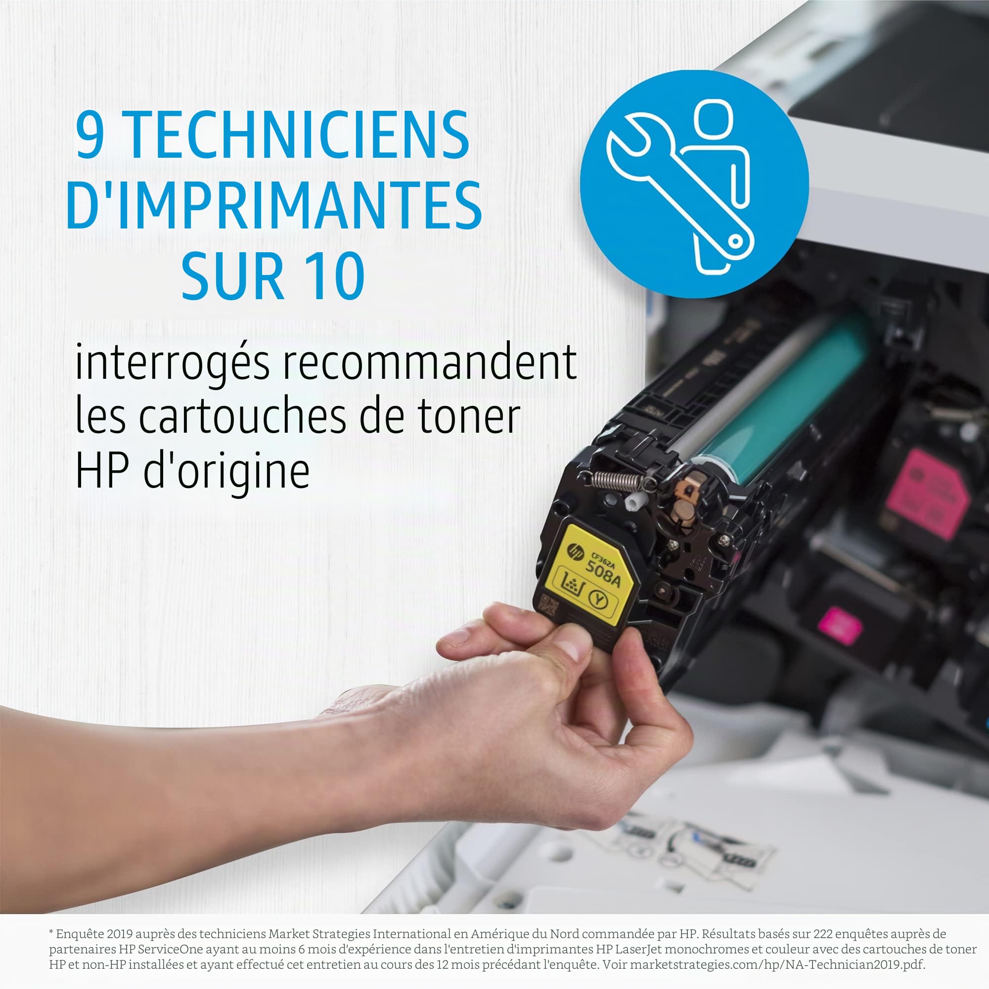 HP 304A CF372AM Pack de 3, Toners Authentiques, Imprimantes Color LaserJet cm2320/CP2025, Cyan Magenta et Jaune