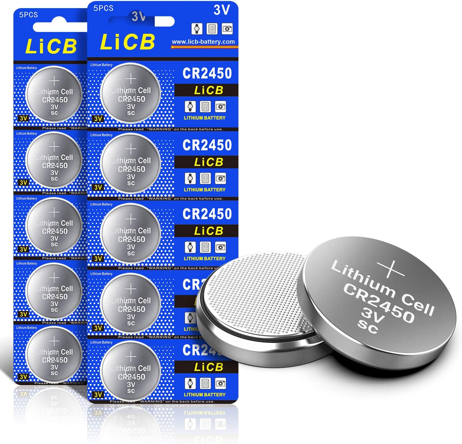 LiCB CR2450 3V Lithium Battery (10PCS)