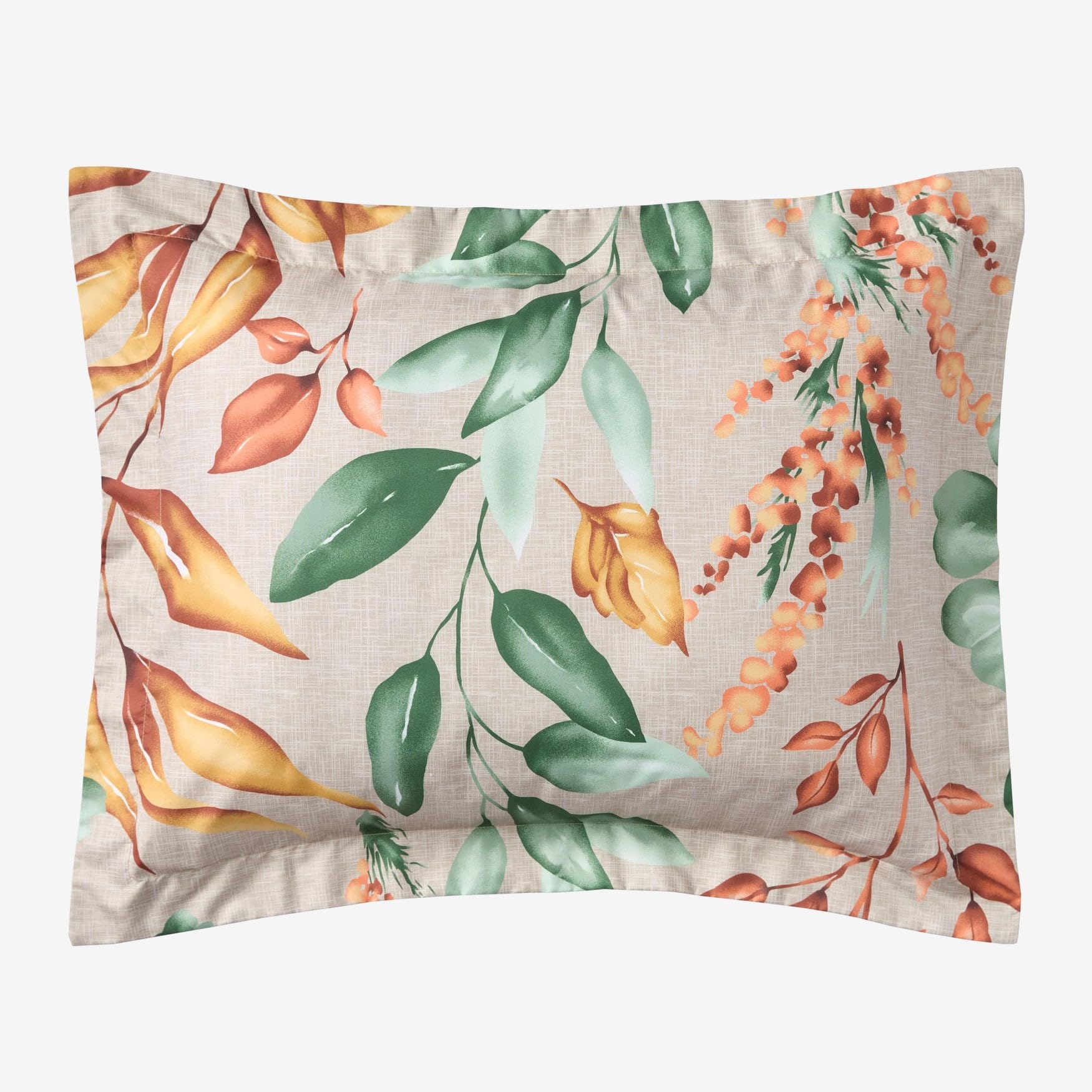 BrylaneHome BH Studio Reversible Pillow Sham - King, Foliage