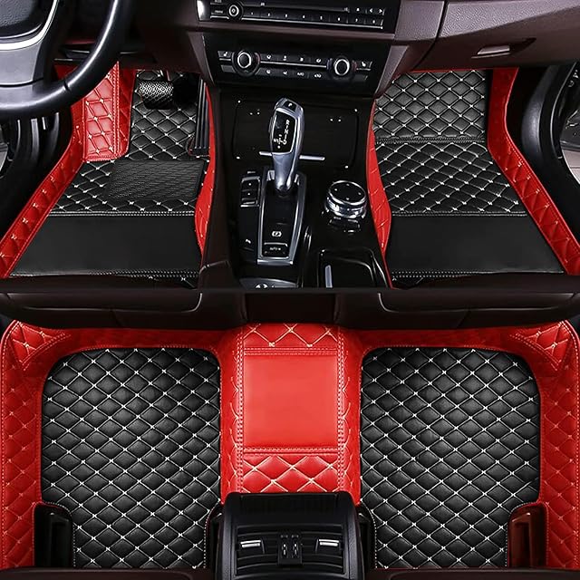 Tapis de plancher de voiture sur mesure pour les voitures 99% Sedan SUV Voiture de sport Couverture complète Mignon Hommes Femmes Pads Protection Linges de sol en cuir non glissant Automobile Tapis de sol tapetes para carro (3)