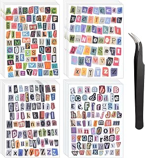 1435 Pcs Magazine Letter Stickers Ransom Vintage Junk Journal Stickers Scrapbook Letters Stickers for Scrapbooking Supplies Journaling DIY Crafts Gift 20 Sheets