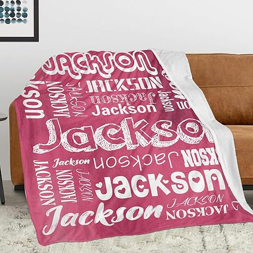 Vista 73 de Manta personalizada con texto, manta personalizada con nombre para madre, padre, adultos, amigos, amantes, perros, mascotas, manta de franela 01