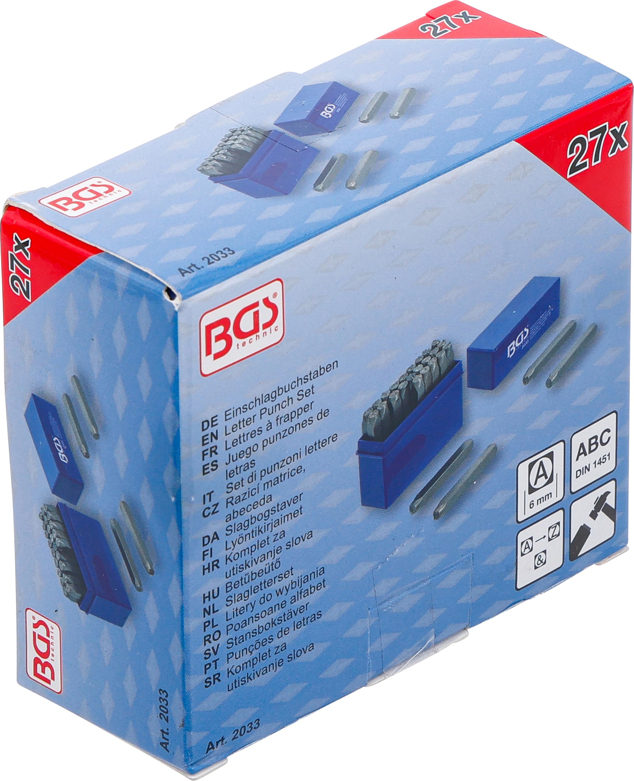 BGS 2033 | Set di punzoni lettere | 6 mm