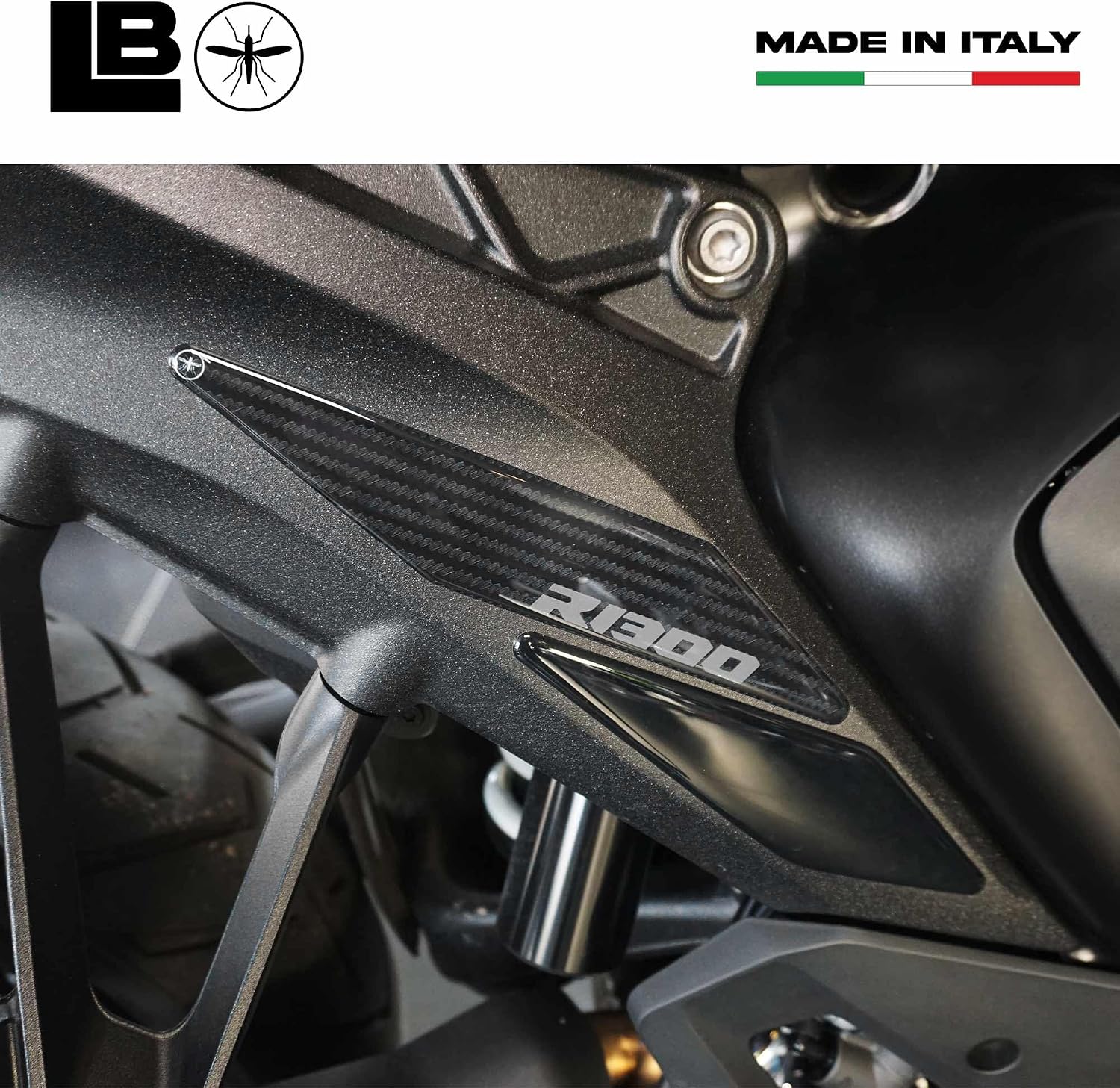 labelbike - 3D Stickers Motorcycle Frame Rear Side Panels Protection and Decoration in Resin Compatible with BMW R1300GS