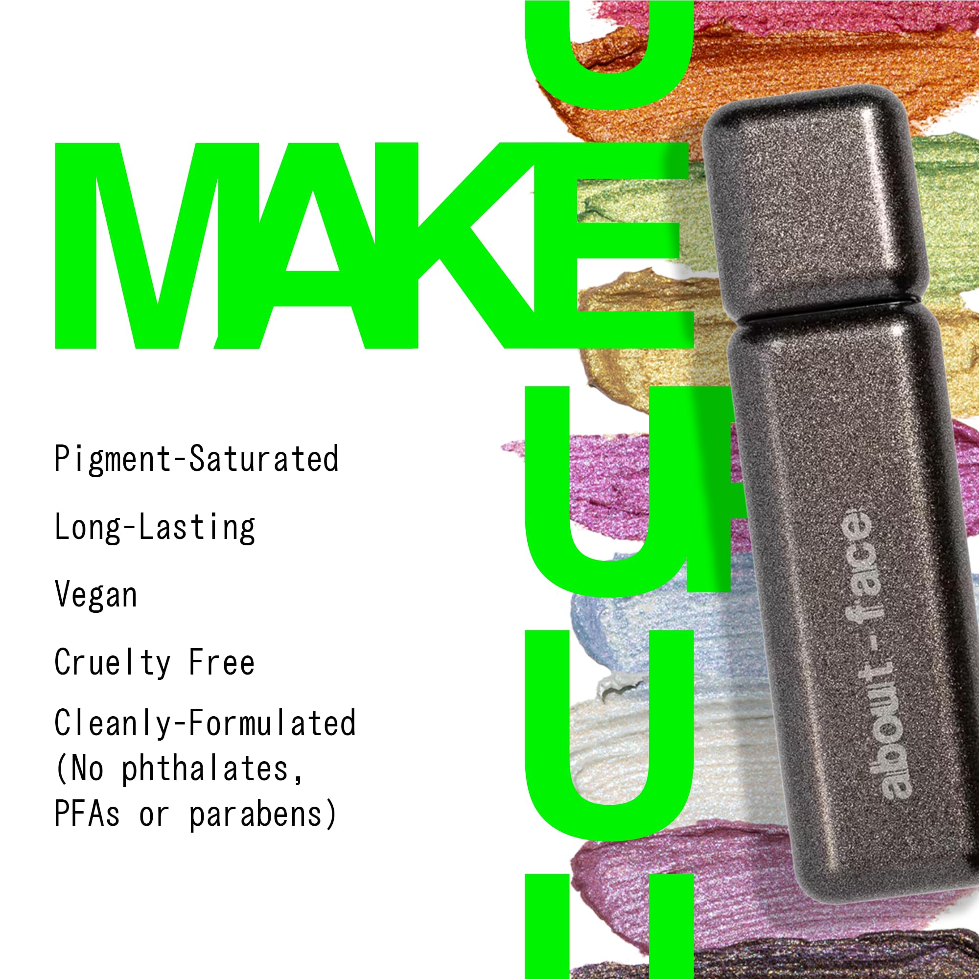 about-face Fractal Glitter Eye Paint Digital Demise – Smudge-Proof, Long-Lasting Liquid Eyeshadow – Intense Sparkle with Mousse Texture – Vegan, Cruelty-Free, Marula Oil Infused – 0.13oz (Cinnamon): GLITCH