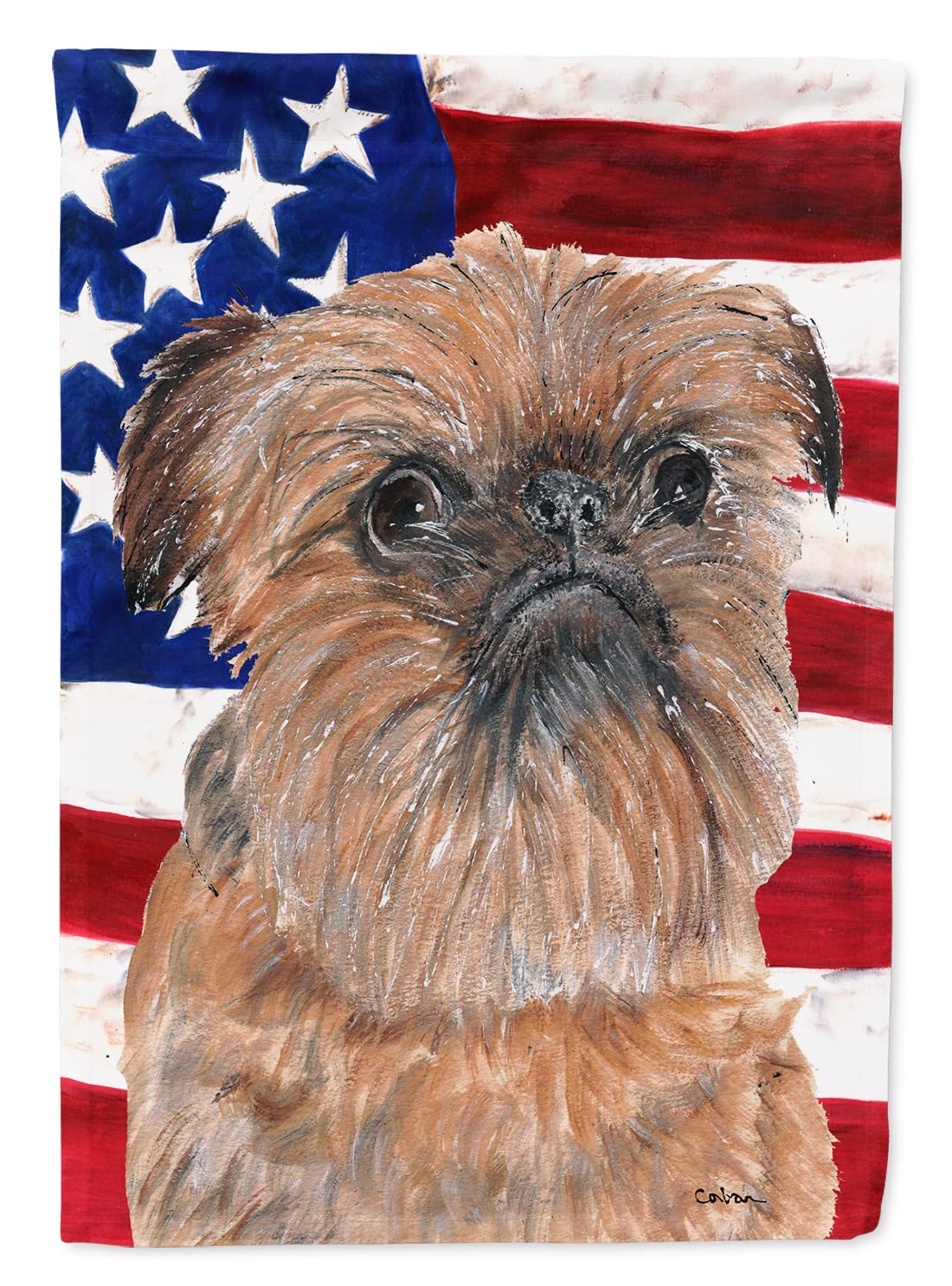 Drapeau Brussels Griffon USA le cadeau ideal pour passionne de chiens et d'Amerique