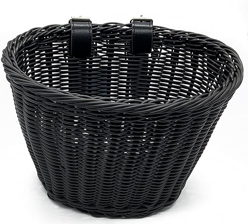 Cesta de bicicleta bonita y atractiva para bicicleta para colocar pertenencias, accesorios de cesta de bicicleta con cinturón de cuero, fácil de