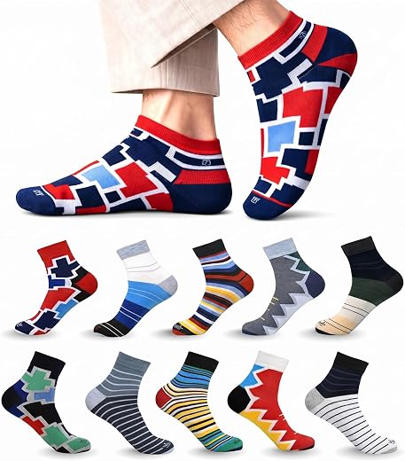 Mojaah Essentials Unisex Cotton Ankle Socks for Men &amp; Women, Breathable Moisture Wicking Sports Socks, Ultra Soft Summer A...