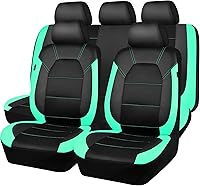 Vista 11 de CAR PASS Fundas de cuero para asientos delanteros solamente, con fundas de asiento delantero de malla de aire, transpirables, fundas de asiento