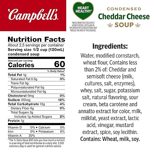 Vista 23 de Campbell's Cheddar Cheese - Sopa condensada de queso cheddar, lata de 10.5 onzas