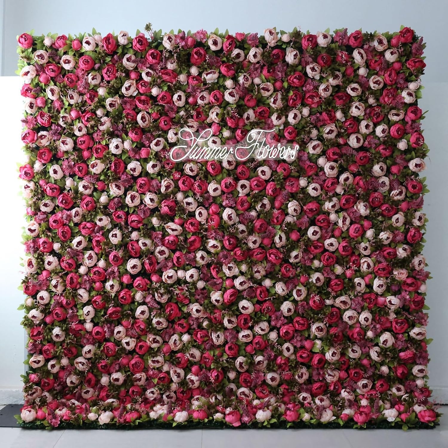 Panneau mural en soie hortensia : decoration florale evenementielle eglise et fete