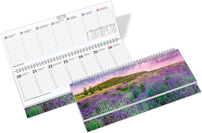Primus Print - Tischkalender 2024 quer - Wochenkalender Terminkalender 