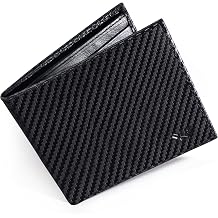 Full Grain Genuine Leather Wallet for Men, Handcrafted Travel Wallet, Minimalist Mens Slim Bifold Wallet, Anti-Theft RFID Blocking Wallet for Mens, Bi-fold - Carbon