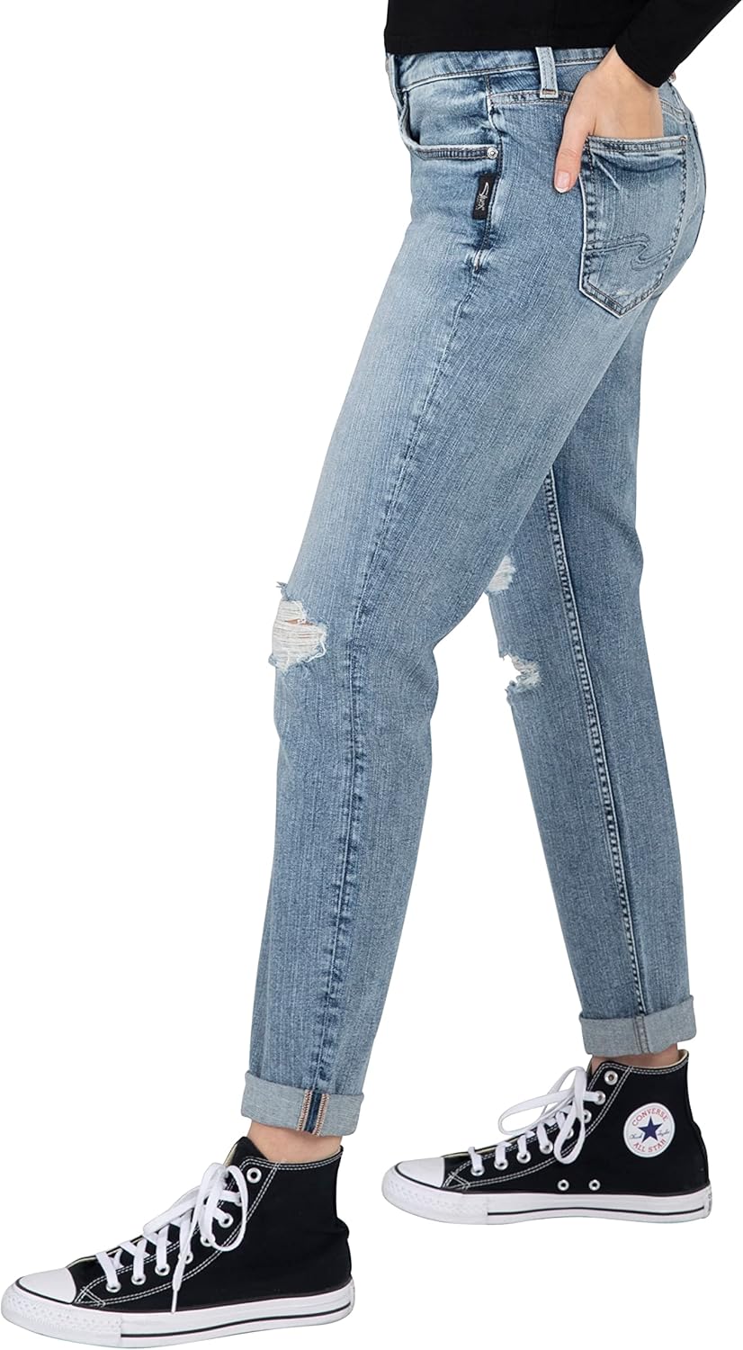 Silver Jeans-Womens Sam Relaxed Boyfriend Fit Jean
