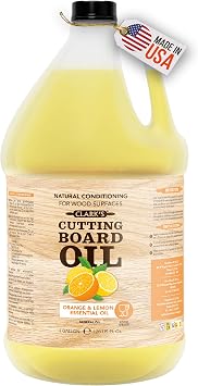 CLARKs Cutting Board Oil 128 oz, Food Grade Mineral Oil with Citrus Scent