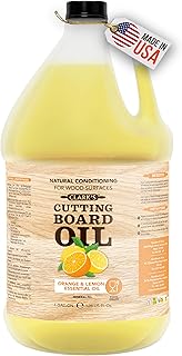 CLARK'S Cutting Board Oil - Food Grade Mineral Oil for Wood Cutting Board - Scented with Orange and Lemon Essential Oils - Butcher Block Conditioner - Restores All Wood - Made in USA, 1 Gallon