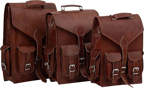 Miniatura 2 de Shy Shy Let's Touch The Sky Mochila de cuero vintage de 15 pulgadas para portátil, ligera, para hombre (11 pulgadas de ancho x 15 pulgadas de alto),