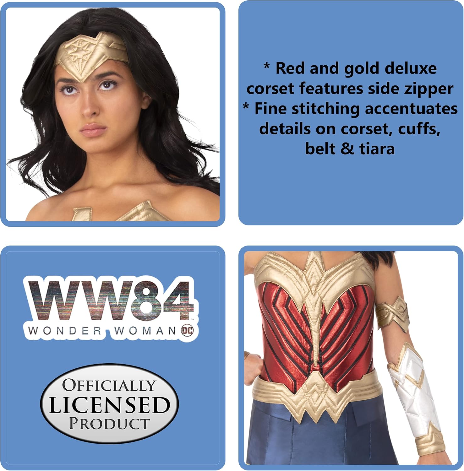 Charades Women's Deluxe DC Comics WW84 Wonder Woman Costume