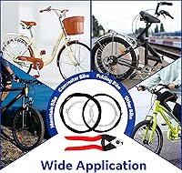 Vista 8 de Cable universal de freno de bicicleta, carcasa de cable de freno y cambio con cortador de línea de acero inoxidable, incluye tapas finales, juntas